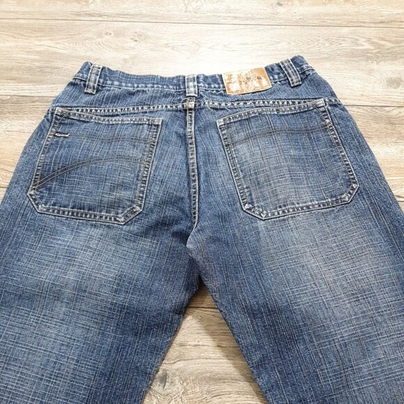 CJ Mens Jeans 36 Waist (ALTERED To 26 Inseam) Denim Medium Wash Wide Leg Blue - Picture 8 of 11